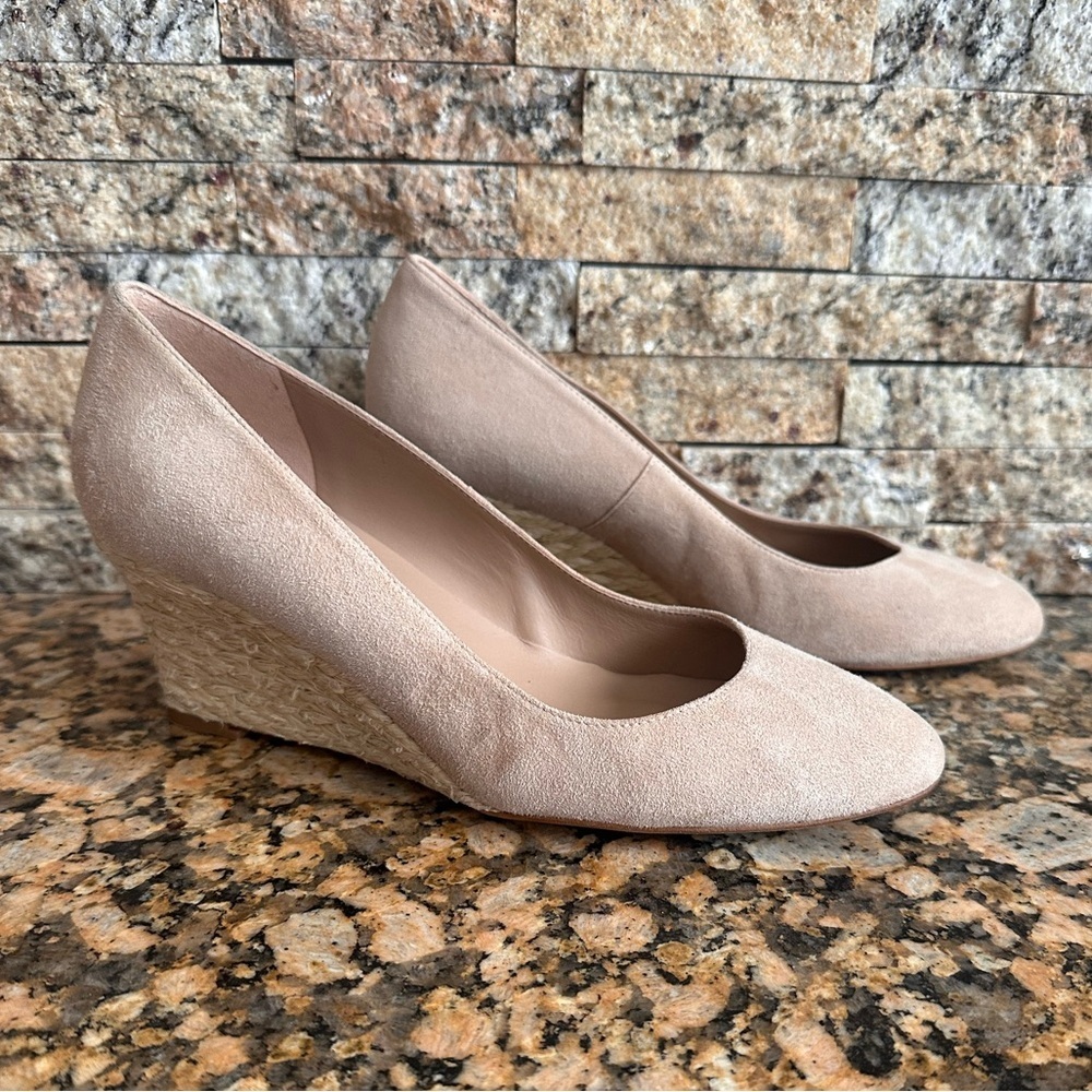 LK Bennett Eevi Suede Espadrille Wedge Heels